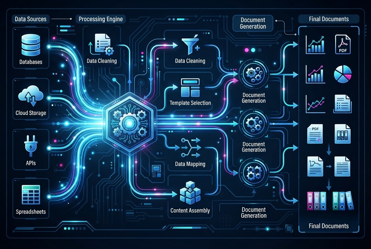 Visual representation of automated document workflow